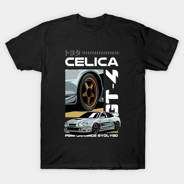 Celica GT4 JDM Car T-Shirt by milatees